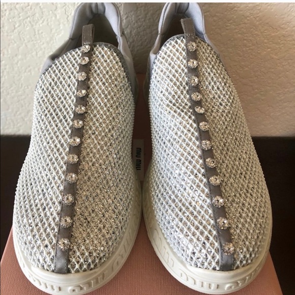 Miu Miu Shoes - NIB Miu Miu Glitter Sneakers - Size 40